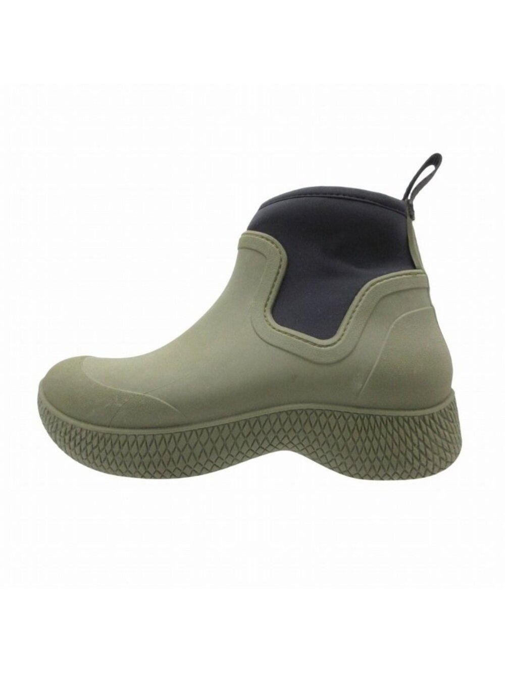 Celine Rain Shoes by Phoebe Philo Era Boots Ankle Length Side Gore Khaki Green
